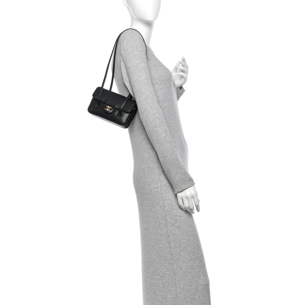 Chanel Shiny Caviar Mini Preppy Coco Shoulder Bag Black 2 of 11