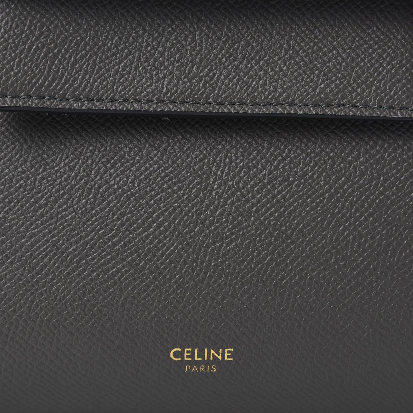 Grained Calfskin Nano Belt Bag Grey