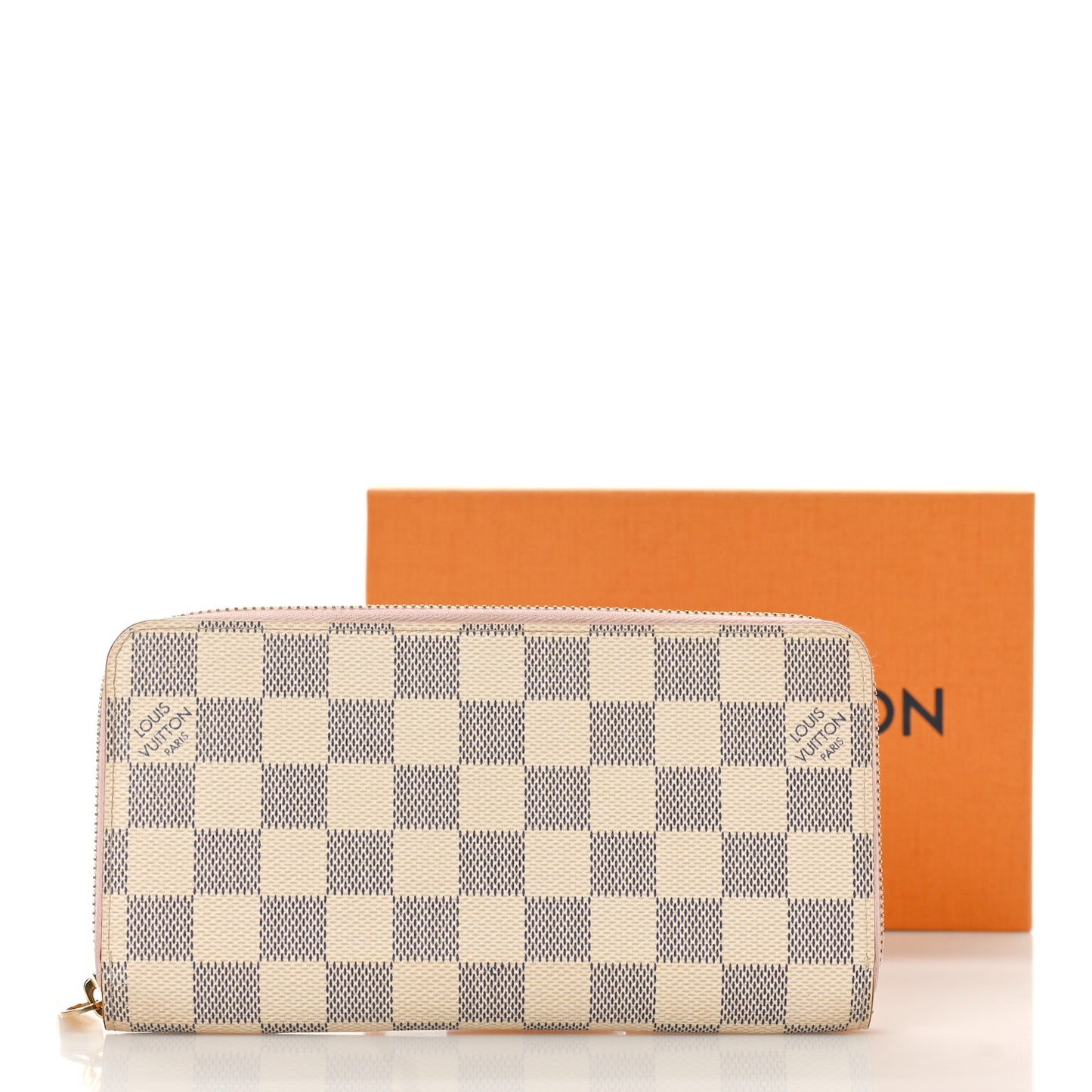 Damier Azur Zippy Wallet Rose Ballerine