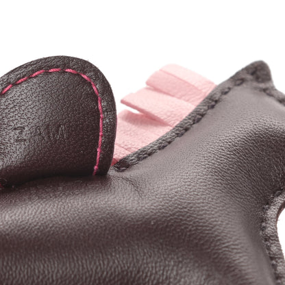 Hermes Milo Lambskin Matte Alligator Touch Grigri Rodeo Horse Bag Charm PM Rouge Sellier Framboise Rose Sakura 4 of 5