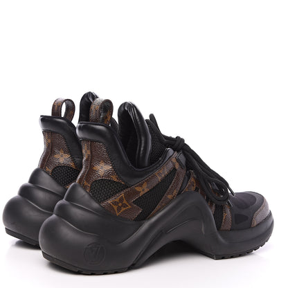 Louis Vuitton Calfskin Patent Monogram LV Archlight Sneakers 38.5 Black 4 of 7