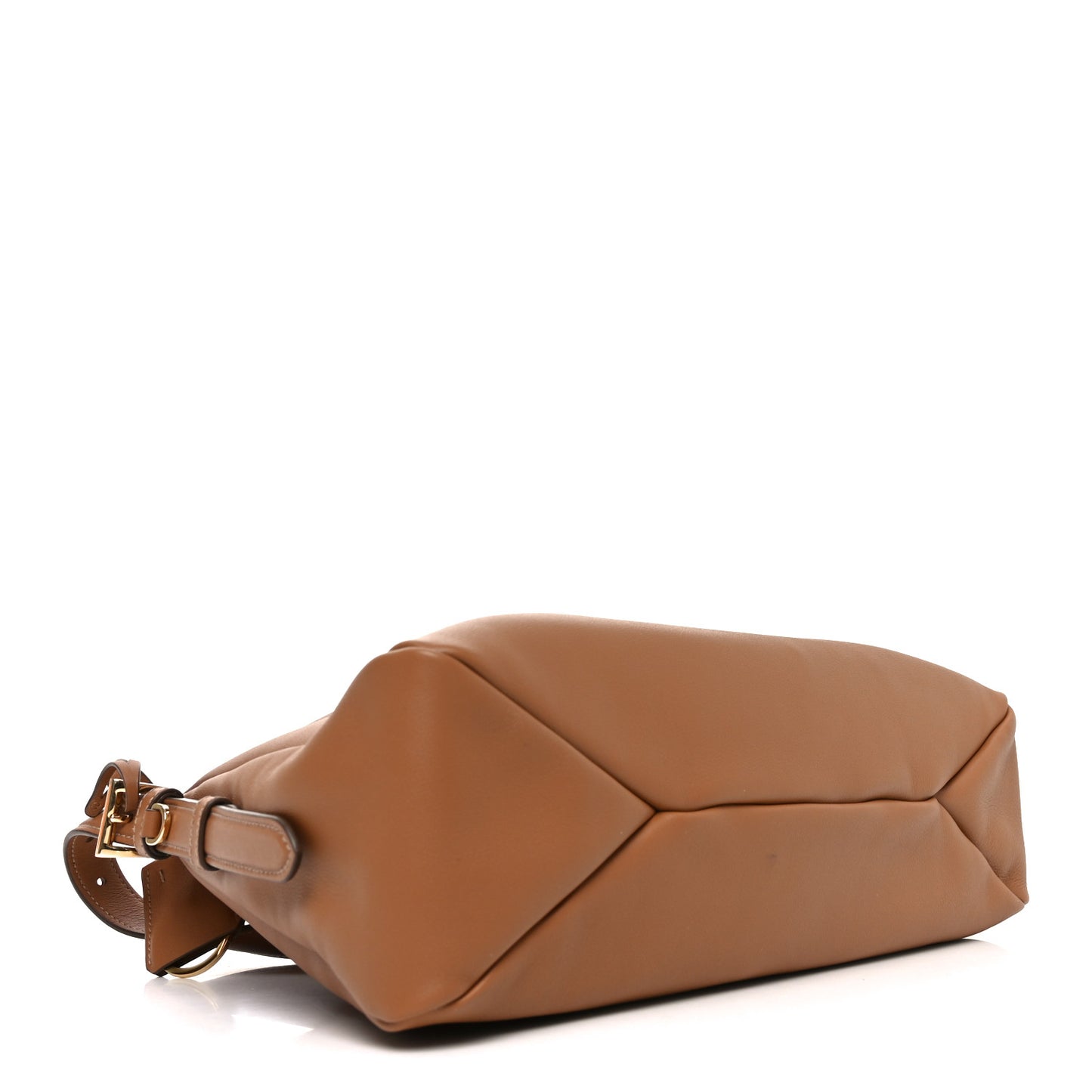 Soft Calfskin Large Aimee Shoulder Bag Caramel