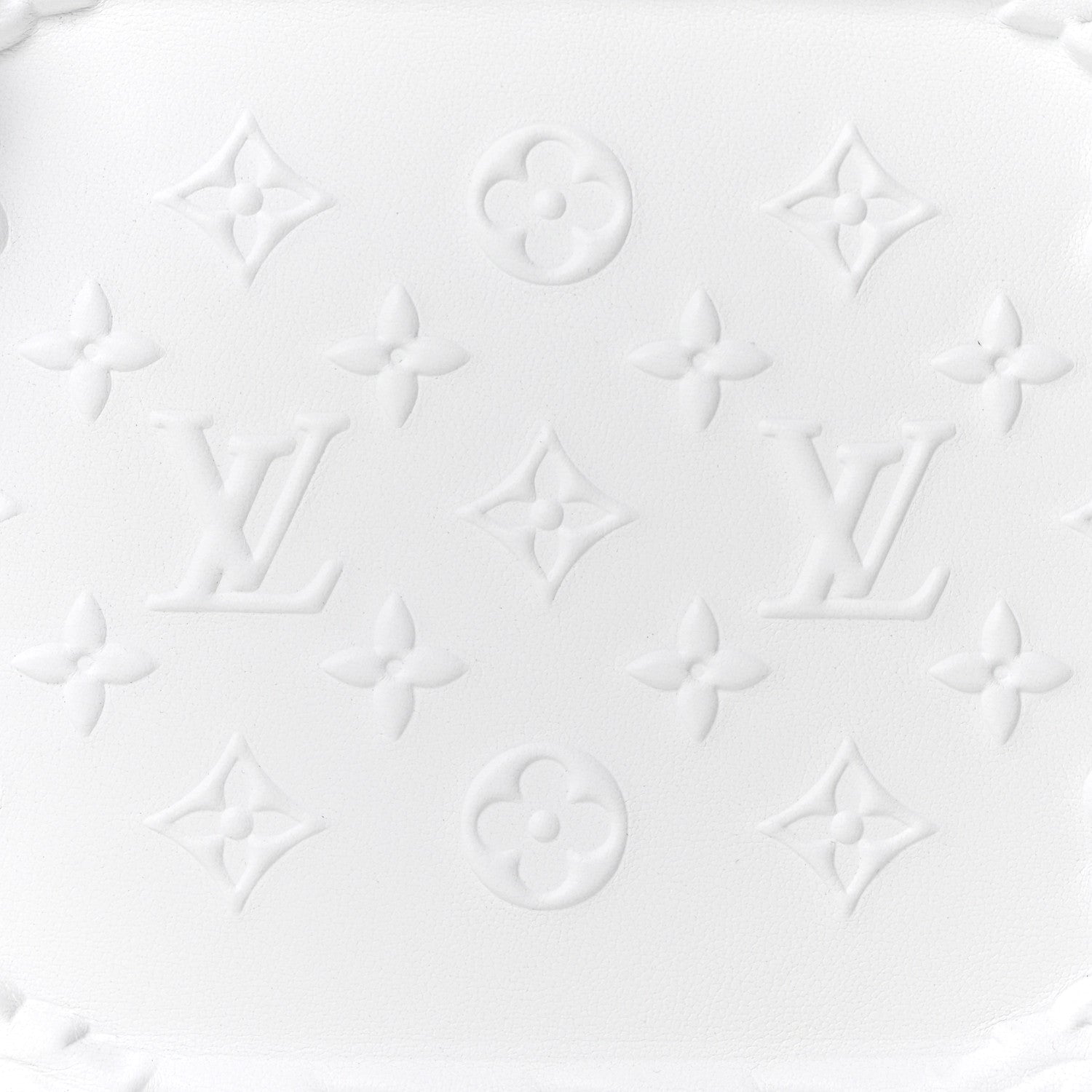 Louis Vuitton Calfskin LV Ornament Soft Trunk Optic White 7 of 9