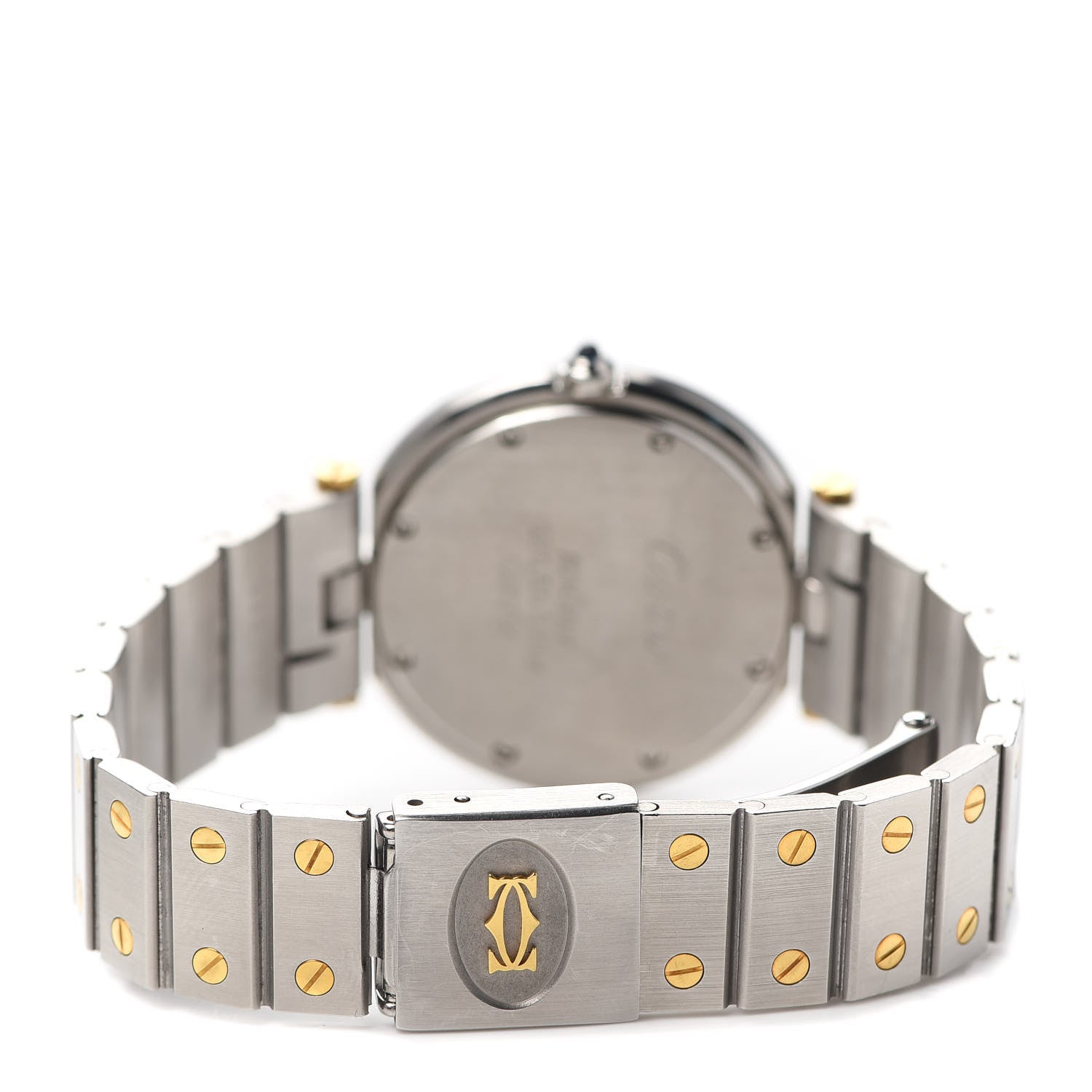 Cartier Stainless Steel 18K Yellow Gold 32mm Santos Vendome Quartz Watch 3 of 5