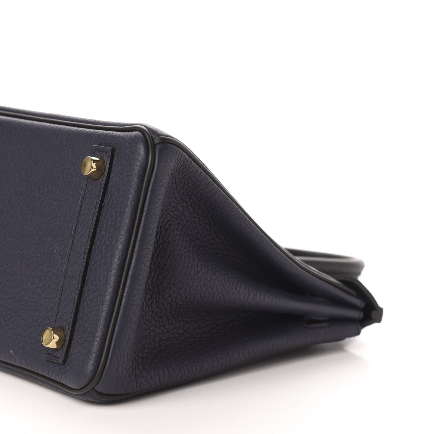 Togo Horseshoe Birkin 25 Bleu Nuit Black