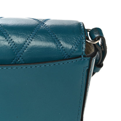Givenchy Goatskin Quilted GV3 Mini Pocket Convertible Bag Blue 12 of 14