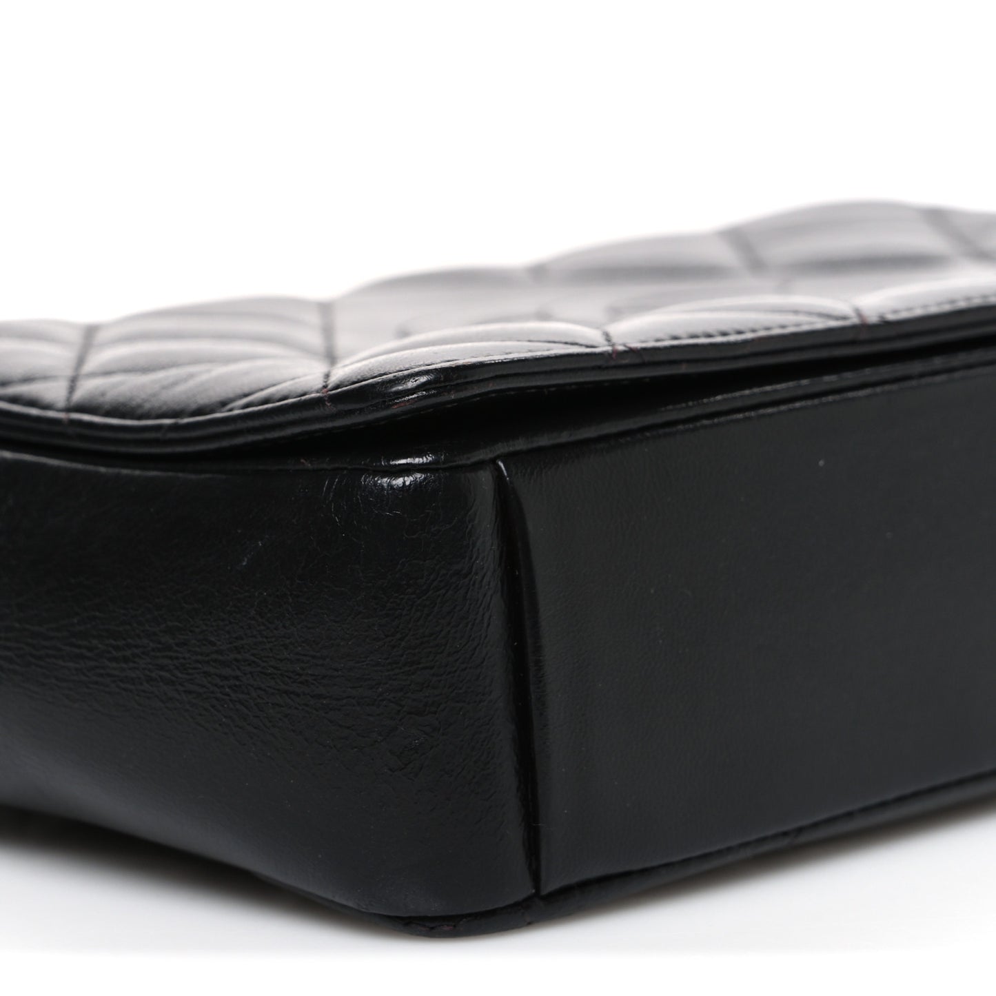 Lambskin Quilted Medium Diamond CC Flap Black