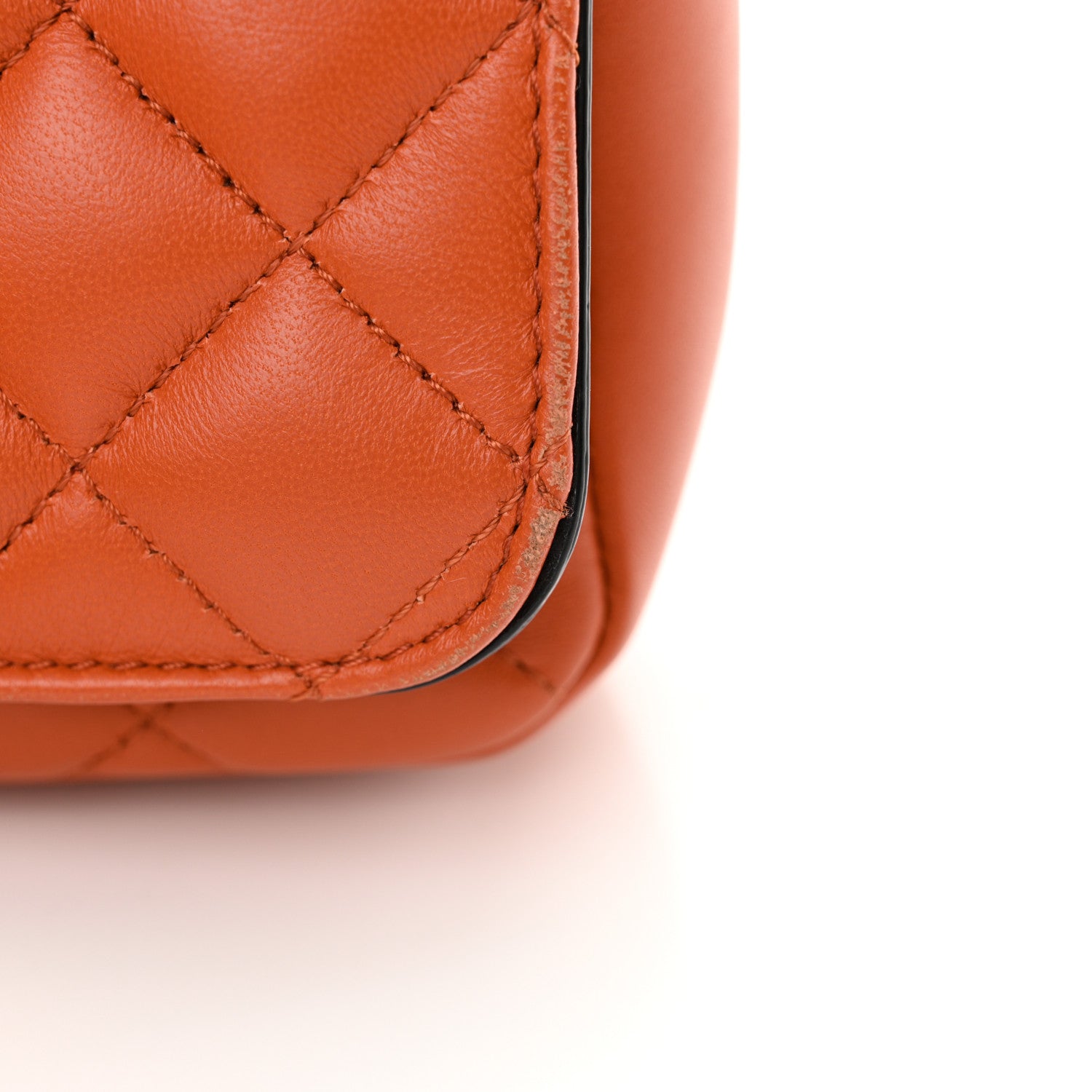 Versace Nappa Quilted Small Medusa Chain Crossbody Dark Orange 11 of 11