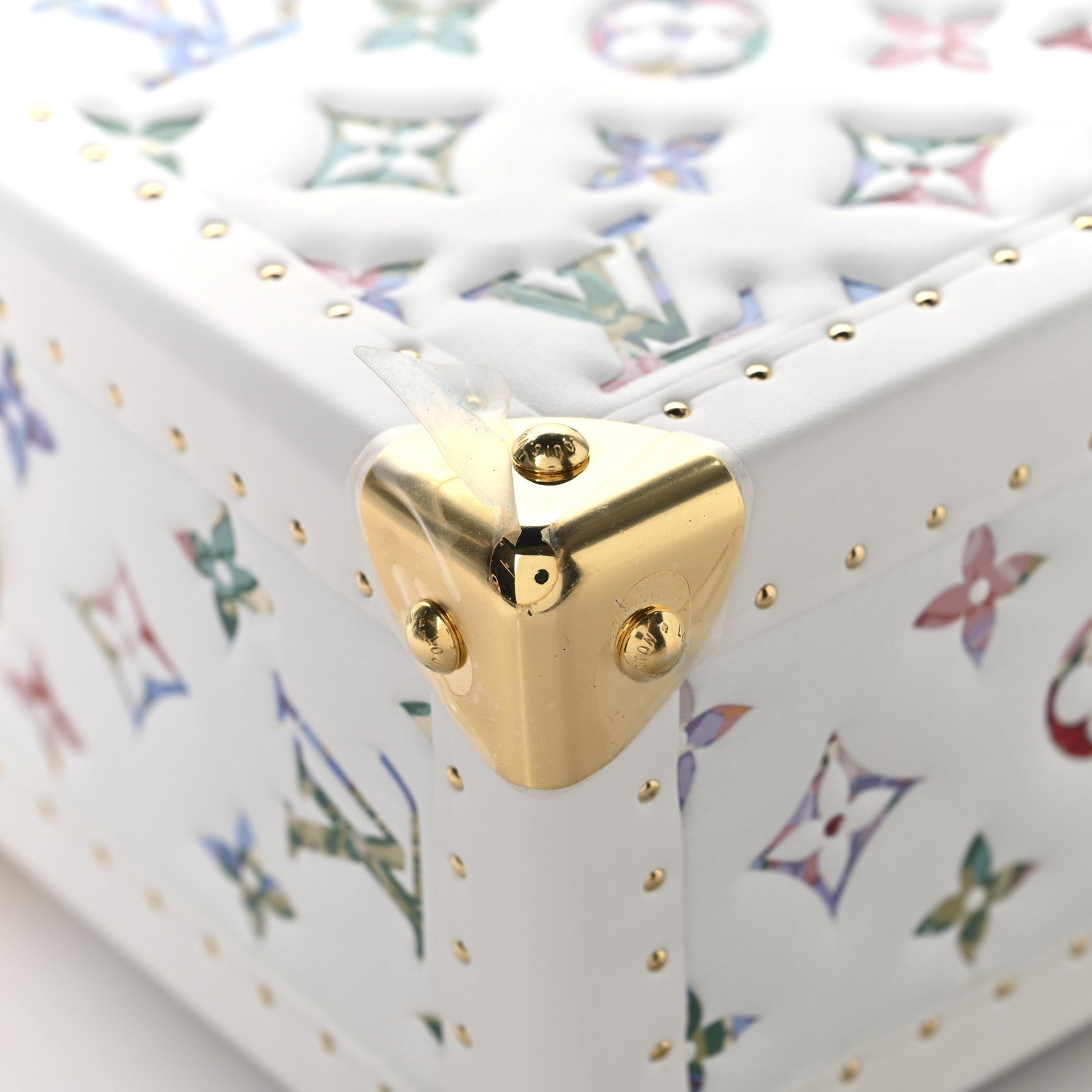 Louis Vuitton Lambskin Embossed Monogram LV Garden Camera Box White Multicolor 10 of 11