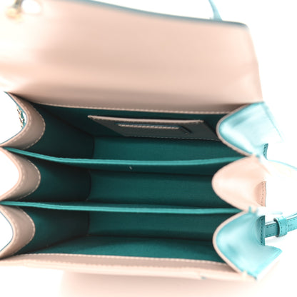 Bulgari Calfskin Contrast Serpenti Forever Top Handle Tropical Turquoise Milky Opal 6 of 9