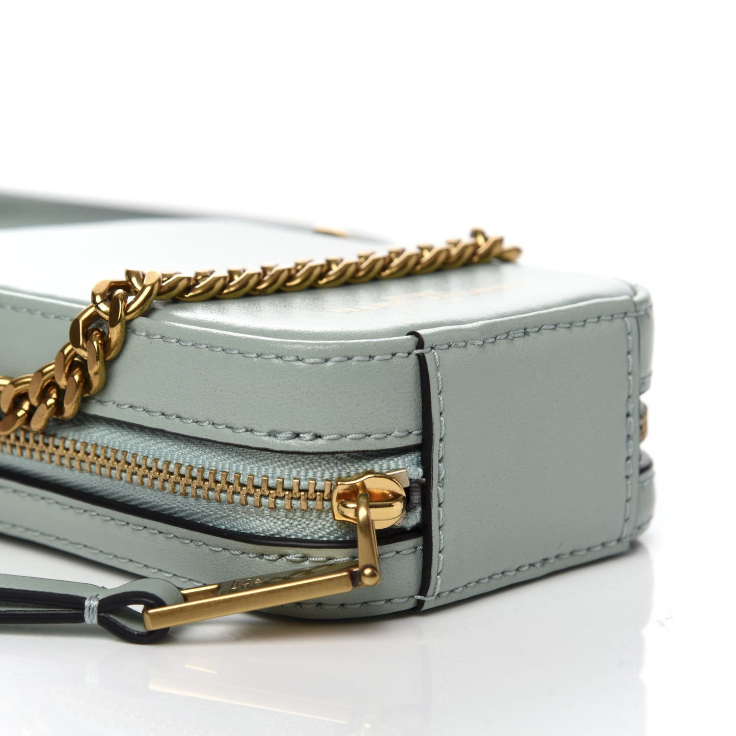 Smooth Calfskin The Mini Vanity Crossbody Bag Marine Green