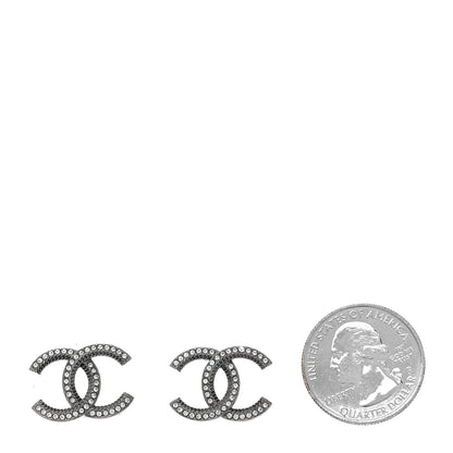 Chanel Ruthenium Crystal CC Earrings 2 of 5