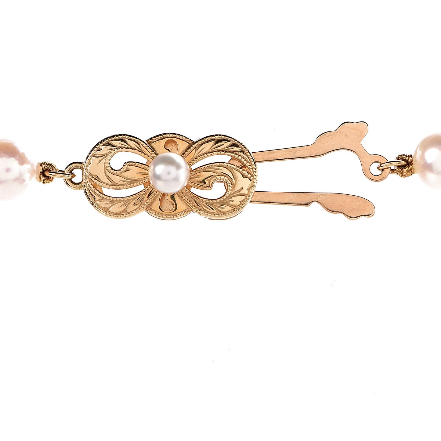 18K Yellow Gold Akoya Pearl 6-6.5mm Strand Necklace 17