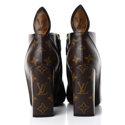 Louis Vuitton Calfskin Monogram Rodeo Queen Low Ankle Boots 39.5 Black 7 of 10