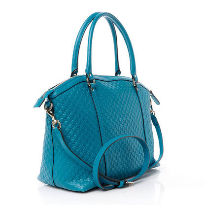 Gucci Soft Microguccissima Dome Satchel Deep Cobalt 3 of 13