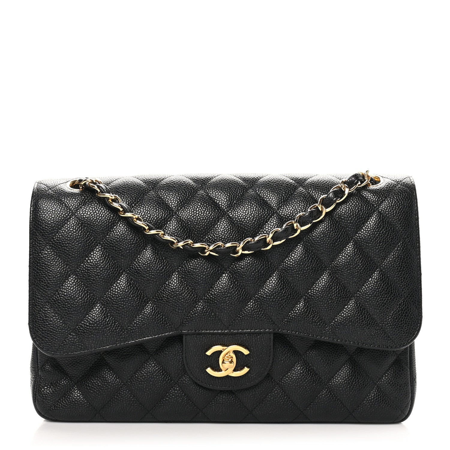 Chanel Caviar Quilted Jumbo Double Flap Black 1 of 10