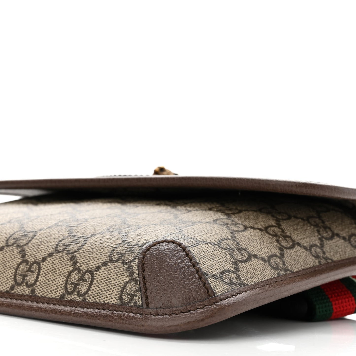 GG Supreme Monogram Neo Vintage Web Belt Bag Brown
