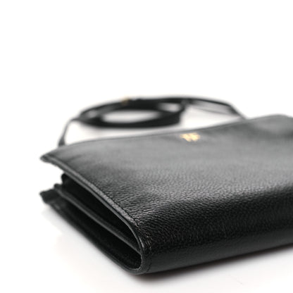 Tom Ford Pebbled Calfskin Triple Zip Crossbody Bag Black 8 of 9