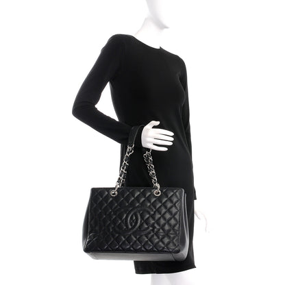 Chanel Caviar Quilted Grand Shopping Tote GST Black 2 of 8