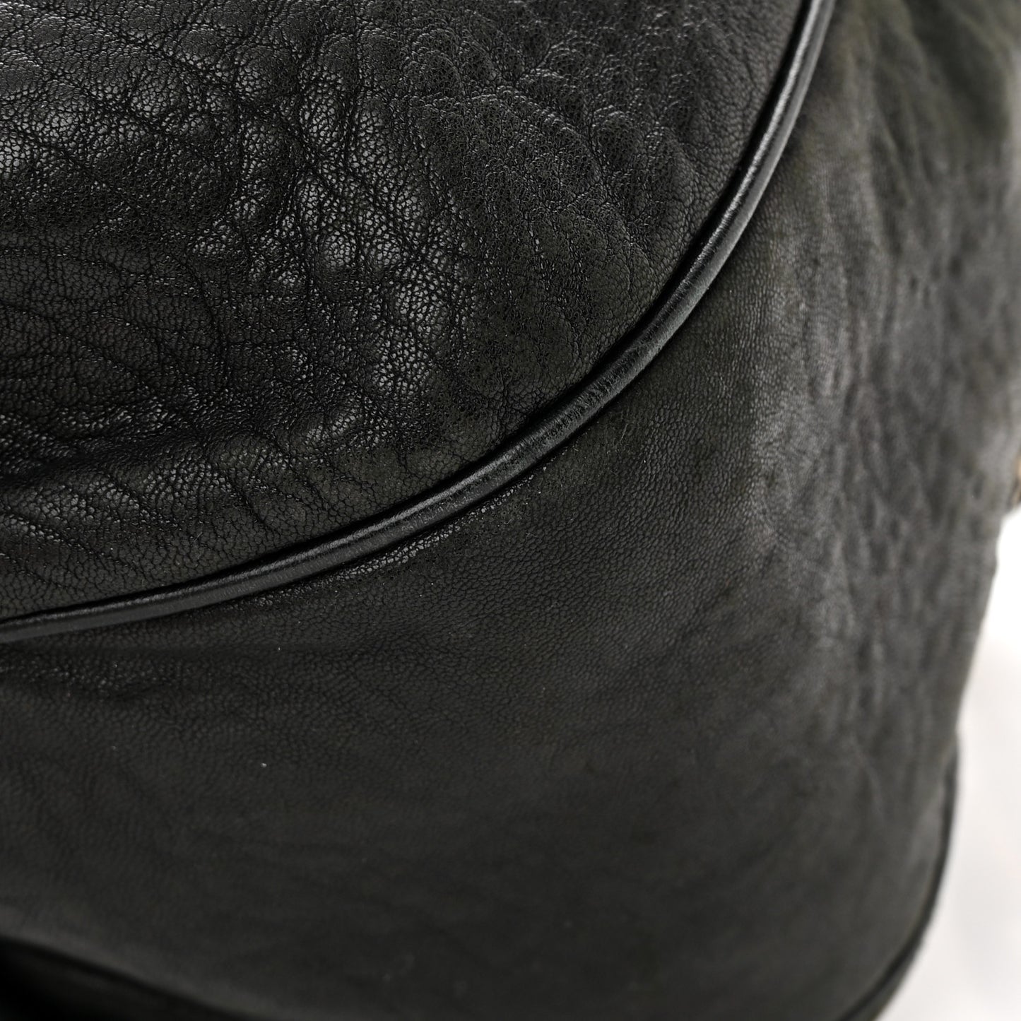 Crinkled Lambskin Mia Shoulder Flap Black