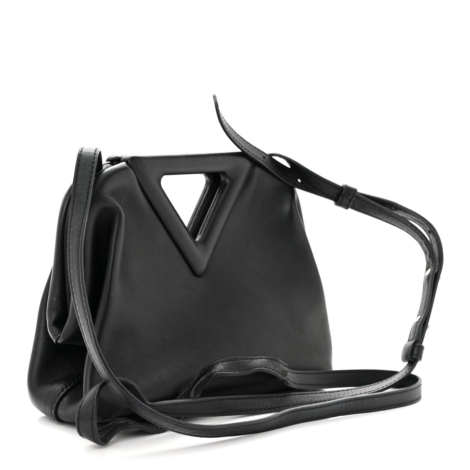 Bottega Veneta Calfskin Small The Point Triangle Bag Black 3 of 12