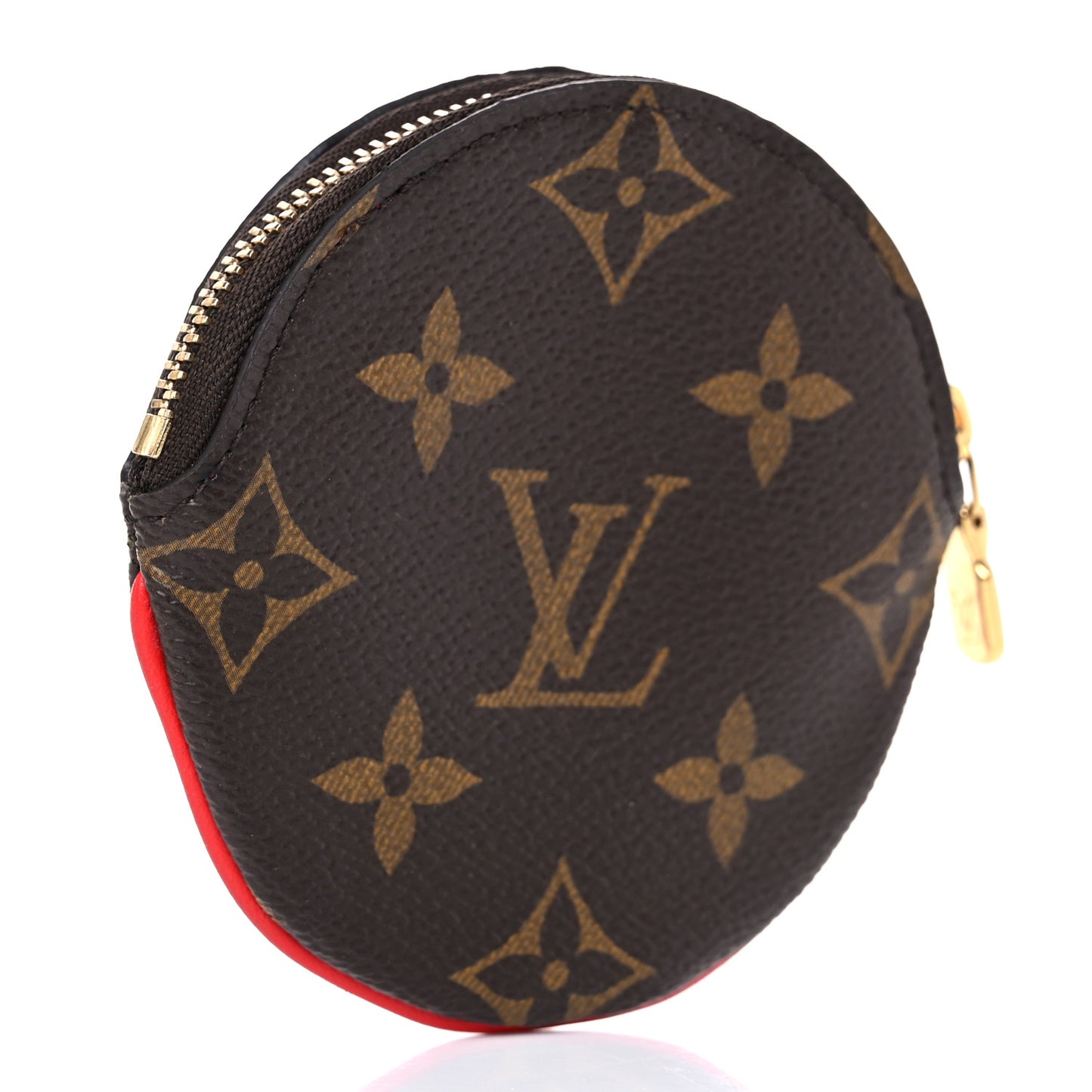 Monogram 2020 Christmas Animation Bumper Cars Round Coin Purse Coquelicot