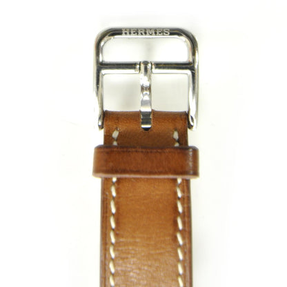 Hermes Stainless Steel Barenia 21mm Heure H Hour Quartz Watch Fauve 4 of 11