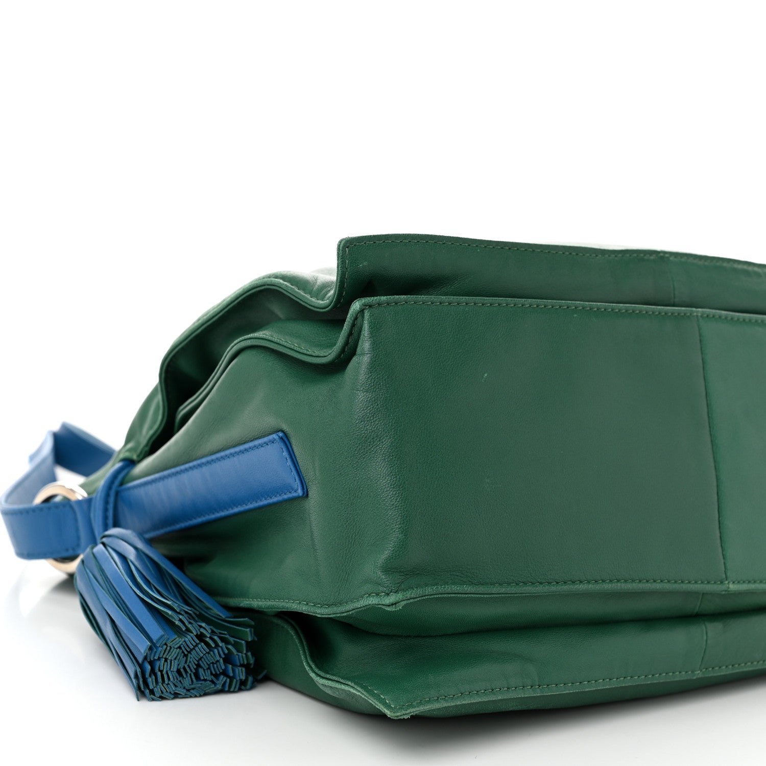 Loewe Calfskin Flamenco Shoulder Bag Green 8 of 11