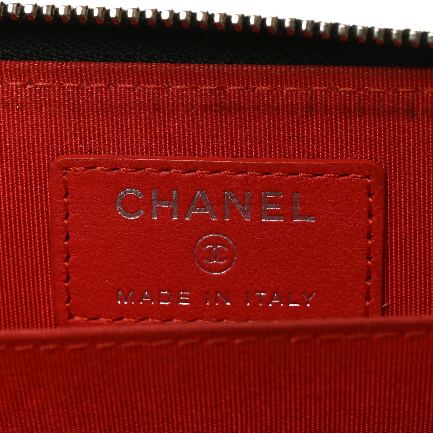 Chanel Lambskin Quilted Data Center Zip Around Coin Purse Wallet Black 6 of 6