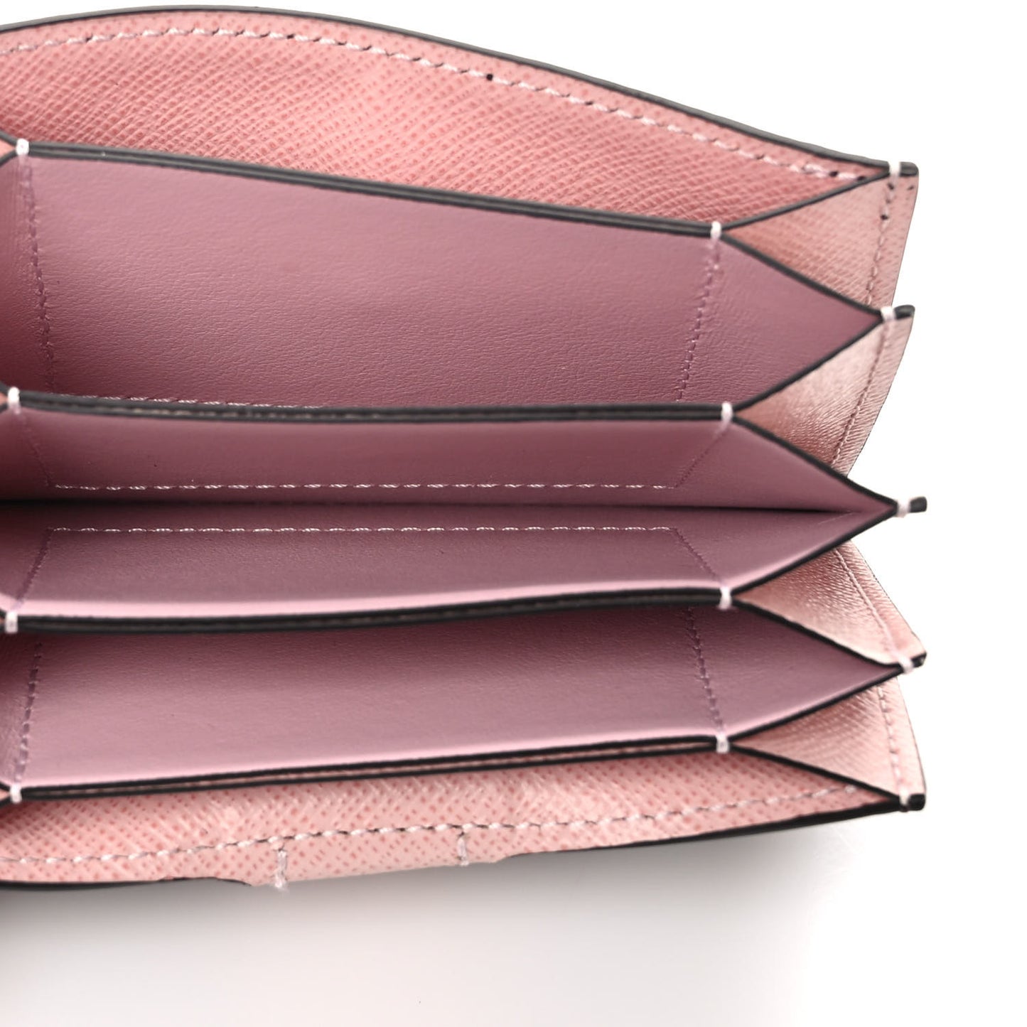 Monogram Gusset Card Holder Rose Ballerine