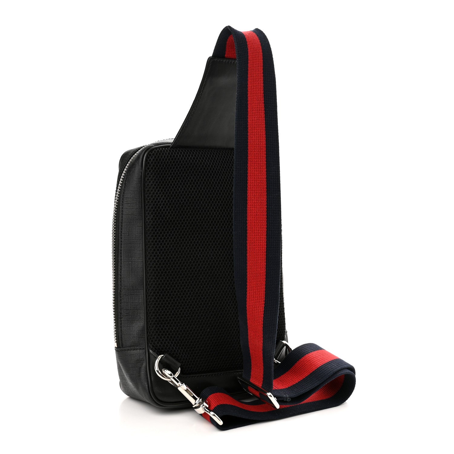 Gucci GG Supreme Monogram Web Belt Bag Black Grey 3 of 11