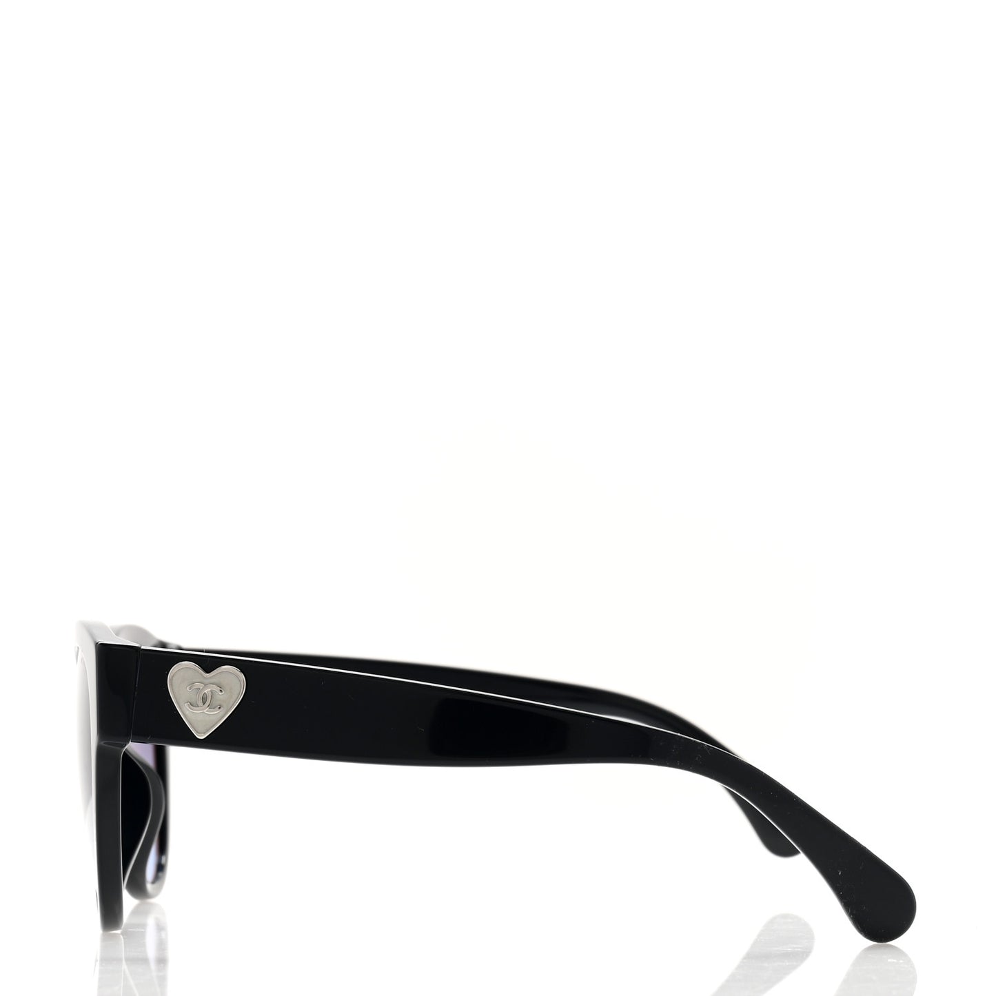 Acetate Enamel Heart Butterfly Sunglasses 5477-A Black