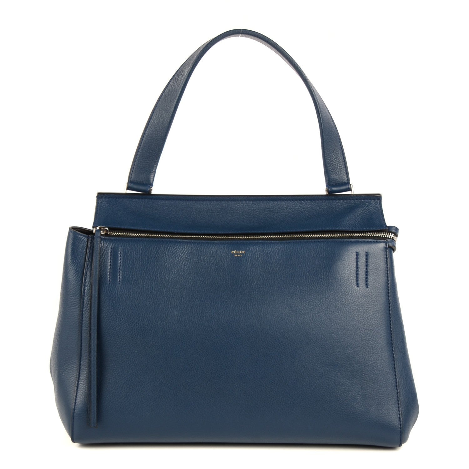 Celine Supple Calfskin Medium Edge Shoulder Bag Ocean Blue 1 of 7