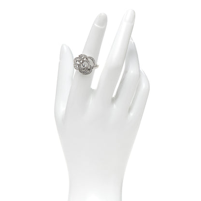 Chanel 18K White Gold Diamond Fil de Camélia Ring 53 6.25 2 of 6