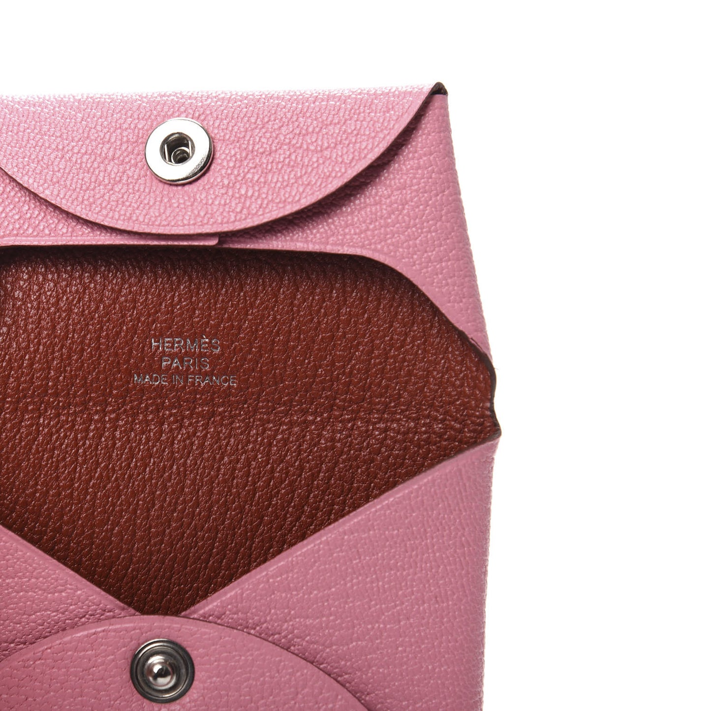 Chevre Mysore Verso Bastia Coin Purse Rose Confetti Brique