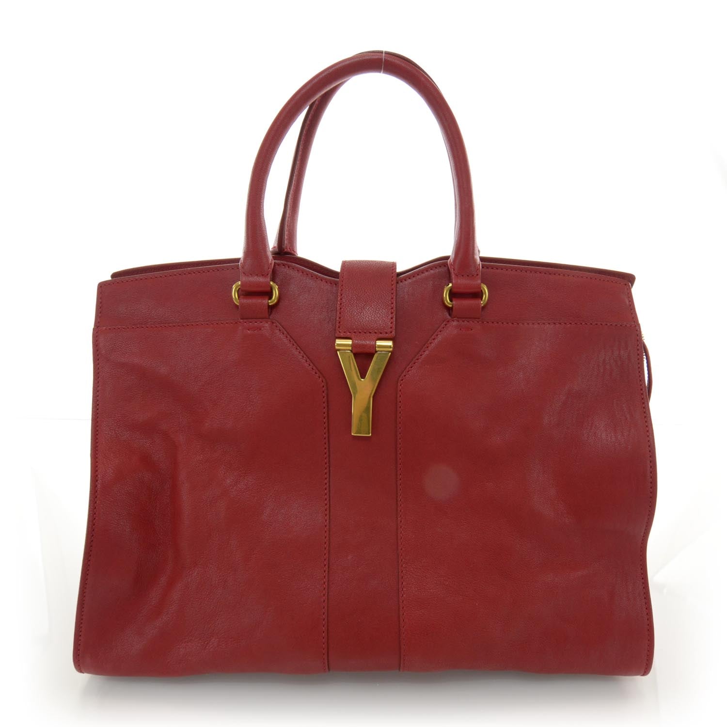 Saint Laurent Sheepskin Large Cabas ChYc Red 1 of 7