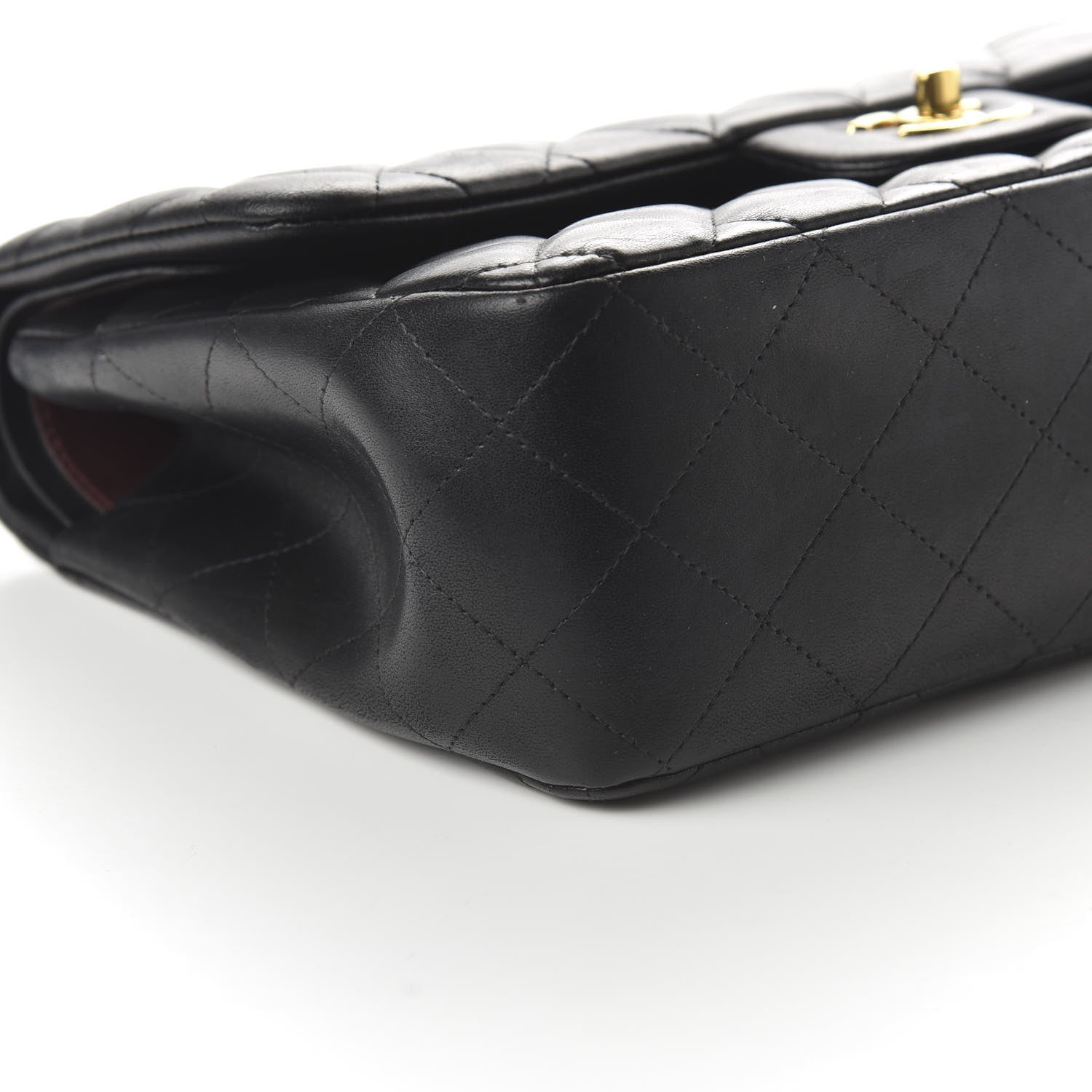 Chanel Lambskin Quilted Jumbo Double Flap Black 6 of 11