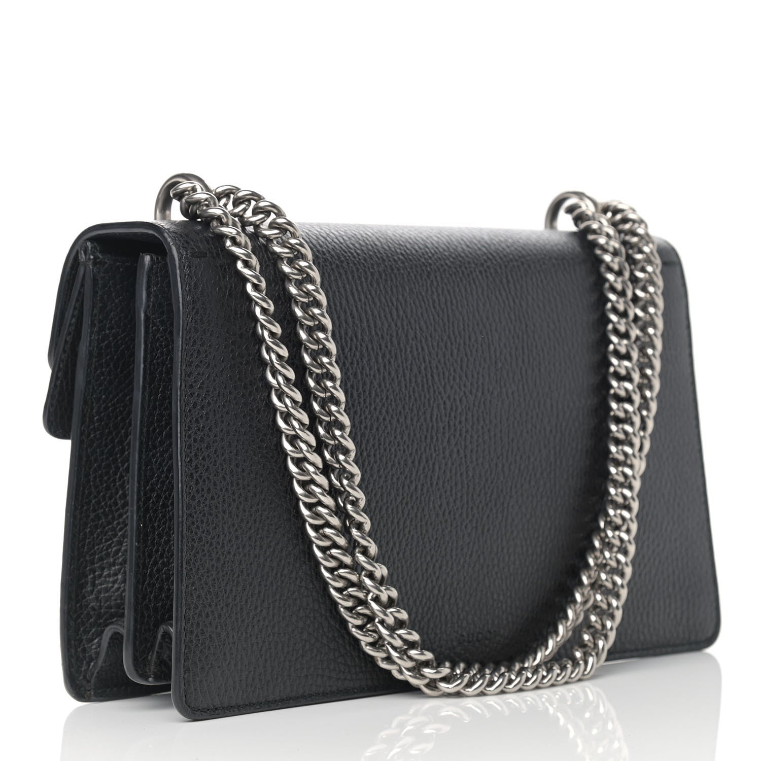 Gucci Pebbled Calfskin Small Dionysus Shoulder Bag Black 3 of 12