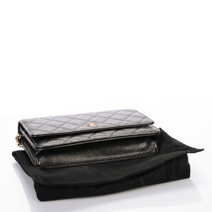 Chanel Caviar Quilted Wallet On Chain WOC Black 4 of 8