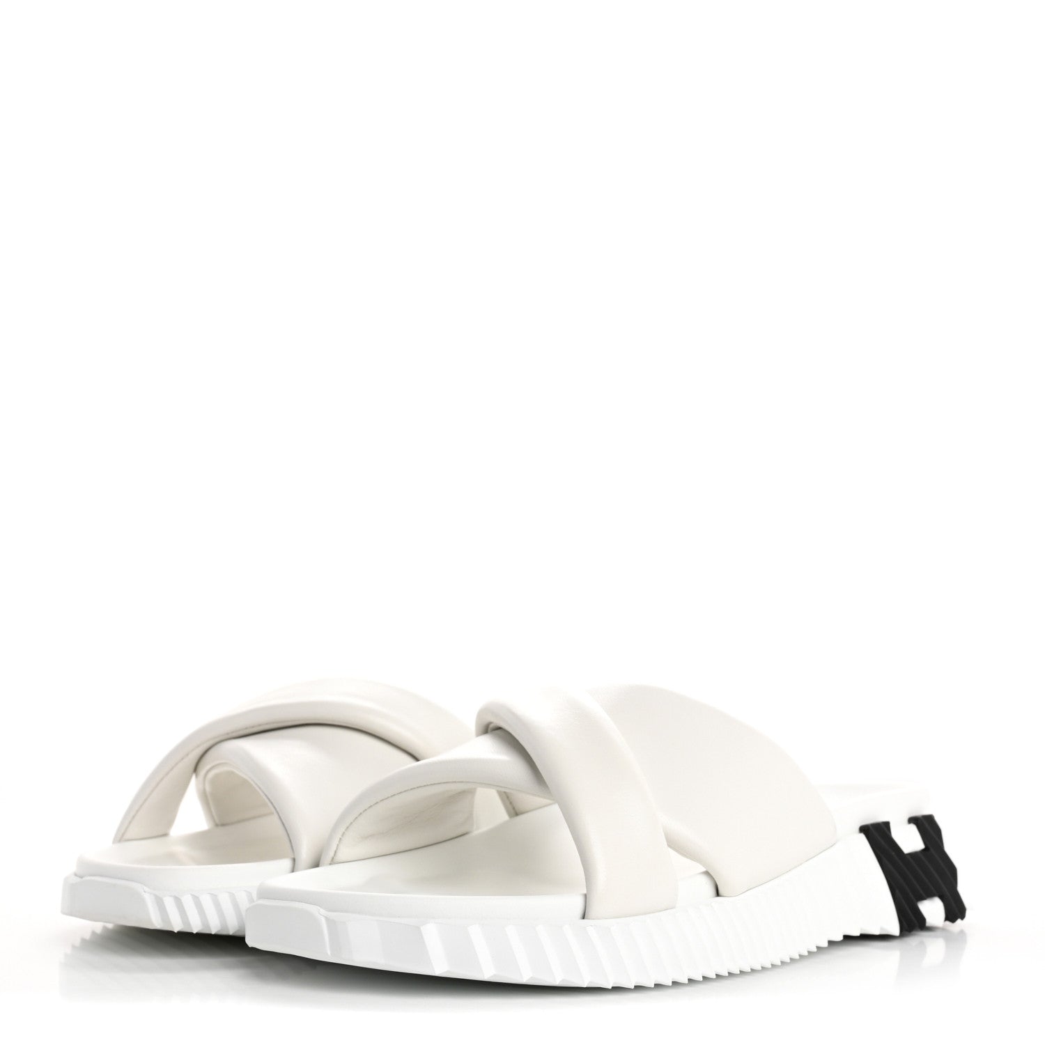 Hermes Nappa Womens Infra Sandals 38 White 4 of 10