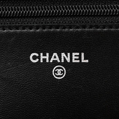 Chanel Lambskin Quilted Wallet On Chain WOC Black 6 of 11
