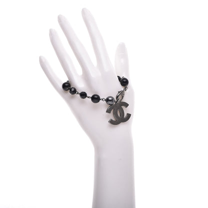 Chanel Ruthenium Bead CC Bracelet Black 2 of 4