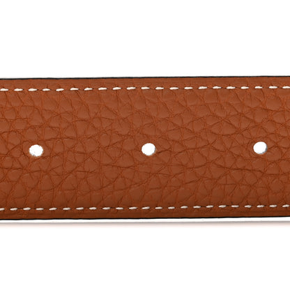 Hermes Box Togo 32mm H Belt 80 32 Black Gold 3 of 6