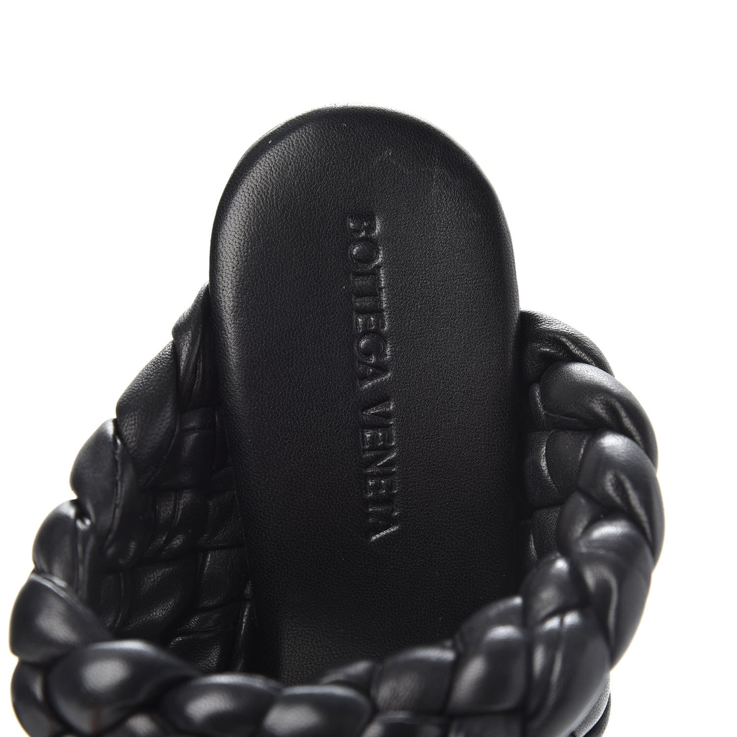 Bottega Veneta Nappa Twisted Padded Intrecciato Curve Slide Sandals 38.5 Black 8 of 8