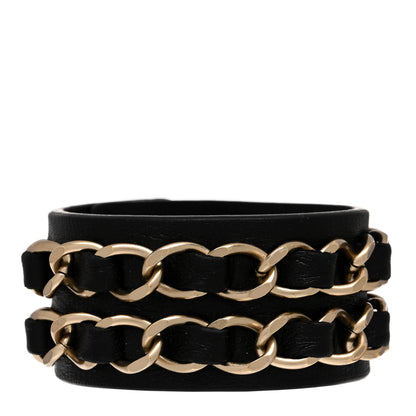 Chanel Lambskin CC Chain Turnlock Bracelet S Black 3 of 5