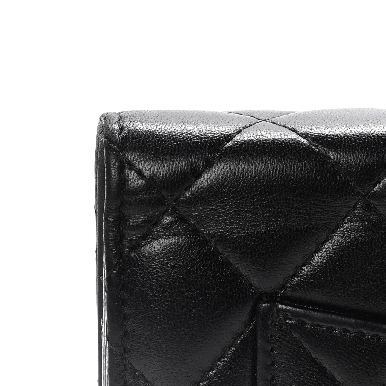 Chanel Lambskin Quilted Wallet On Chain WOC Black 19 of 20