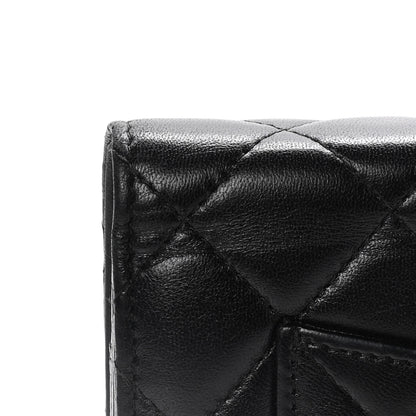Chanel Lambskin Quilted Wallet On Chain WOC Black 19 of 20