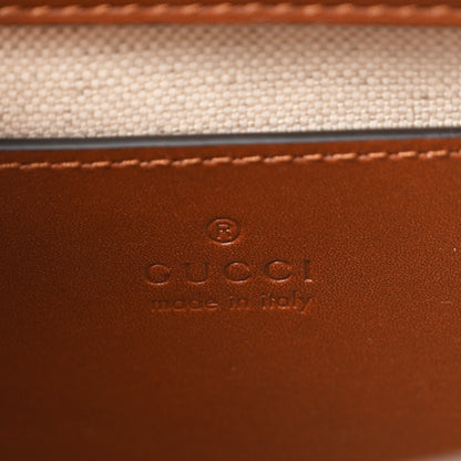 Gucci New Canvas Charisma Calfskin Crystal GG Monogram Mini Diana Tote Bag Camel Ebony 6 of 11