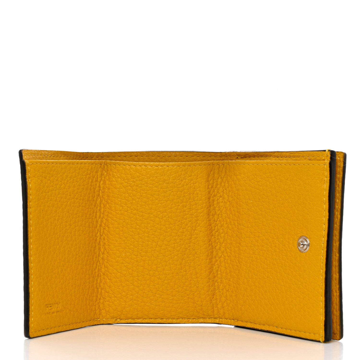 Fendi Cuoio Romano Monochrome Tri-Fold Wallet Sunflower 5 of 10