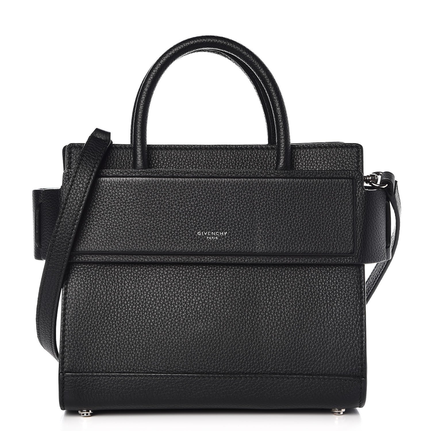 Givenchy Grained Calfskin Mini Horizon Satchel Black 1 of 7
